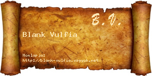 Blank Vulfia névjegykártya